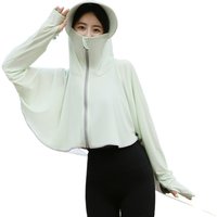 AliExpress NONE Ice Silk Hooded Sun Protection for Women Brim UV Blocking Breathable Cooling Outdoor Cycling Travel Casual Daily Cover Up
