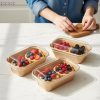 【CC22】50Pcs Rectangular Crimped Muffin Cups Heat Resistant Baking Liners Oil-proof Cake Wrapping Cup Party Supplies{C}