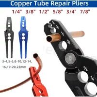 Manual Copper Tube Rounder 7 Hole 1/8'' 1/4" 3/8" 1/2" 5/8" 3/4" 7/8'' Flat Tube Repairer Pliers for Refrigerant Copper Tubes