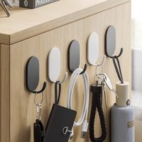 Heavy Duty Adhesive Towel Hooks Stainless Steel Stick on Wall for Bathroom Kitchen Clothes Hats