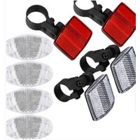 1pc/1Set New Plastic Bike Reflector Taillights Front and Rear 10 Styles Bicycle Safety Night Cycling Safety Bicycle Accessories