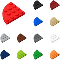 50pcs 30565 Plate Round Corner 4 x 4 Classic Piece Building Block Toy Compatible Accessories DIY MOC High-tech Gift