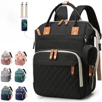 Multifunctional Diaper Bag Backpack , Baby Girl Boy Diaper Bag with Pacifier Case, Large Capacity Nursing Diaper Bag for Travel
