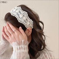 〔YS1〕Cute Elegant White Lace Hairbands Headband Women Kids Scrunchies Hair Hoop Headwear Ornament