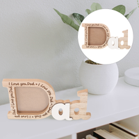 Display Shelves Picture Frames Painting Wooden Photo Father's Day Vintage Plaque Home Dad Household