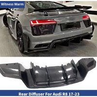 For Audi R8 V10 2017-2023 Dry Carbon Car Rear Bumper Diffuser Lip Spoiler Rear Racing Body Kits