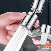 2 Modes Stainless Steel Faucet Spray Head Filter Adjustable 360° Rotary Splashback Tap Nozzle Bubbler Kitchen Faucet Aerator