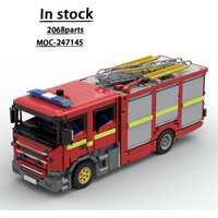 MOC-247145 City Road Rescue Fire Truck Building Block Model 2068 Parts MOC Boys Children's Birthday and New Year Toy Gift