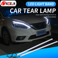 2pcs Auto Headlights White Turn Signal Yellow Brake Flow Lights LED DRL Car Daytime Running Light Flexible Waterproof Strip 12V