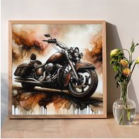 Momoart Motorcycle Diamond Embroidery Landscape Painting Pattern for Adults Beginners Diamond Mosaic DIY Home Decoration