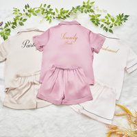 Bachelorette Wedding Party Proposal Gift Bridesmaid Satin Pajamas Set Customized Silk Bride Pajamas Personalised Matching Pajama