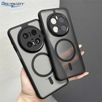 Luxury Matte Translucent Magnetic Bumper Case for Honor Magic 8 7 6 Pro Magic7 Lite X9d X9c Wireless Charging Lens Protect Cover