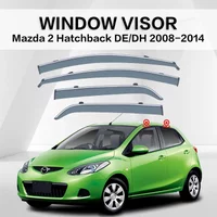 For MAZDA 2 DE DH MK2 2008-2014 Window Visor Vent Shades Ventvisor Wind Deflectors Visor Rain Guard Shades Body Kit