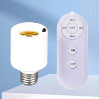 E27 Wireless Remote Control Smart Timer Switch Lamp Holder 85V-265V House Multi Light Switch Baby Room Bedroom Timer Switch