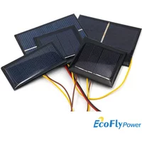 Epoxy Mini Solar Panel 1W 2W 3W 4W 5V 6V 7V Sunlight Charge Power Bank Battery With 1m Cable Mono or Polycrystalline