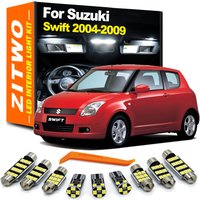 ZITWO 8Pcs LED Interior Dome Reading Map Trunk Light Bulb Kit For Suzuki Swift 2004 2005 2006 2007 2008 2009 Plate Lamp Canbus