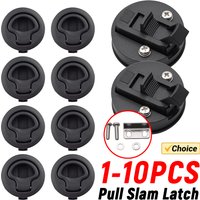 10-1pcs Round Flush Pull Slam Latch Mount Lift Pull Handle For RV Yacht Marine Boat Deck Hatches Cabinet Door Locker Accessories