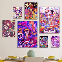 Cartoon The Amazing Digital C-Circus Classic Vintage Posters Vintage Room Home Bar Cafe Decor Nordic Home Decor