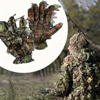 Outdoor jungle leaf camouflage gloves hunting gloves for bird watching photography can be paired with camouflage Ghillie suit