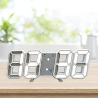 3D LED Wall Clock: Modern Digital Design with Nightlight & Luminous Alarm for Living Room Decor