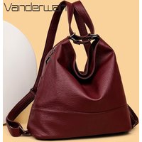 Top Quality Leather Backpack Women Bagpack Female Large Capacityf or Commute Travel School Backpack Shoulder Bags for Women Sac