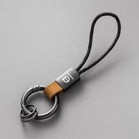 1Pc 2026 New Car Keychain Genuine Leather for Volvo XC40 XC60 XC90 S60 S90 V50 V70 V60 V40 S80 EX30 EX90 C40 AWD Simple Key Ring