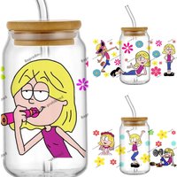New Cartoon Girl Lizzie McGuire UV DTF Cup Wraps for 16oz Glasses Waterproof UVDTF Transfer Sticker DIY Mug Phone Sticker Gift