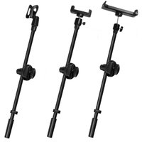 Mic Clip Rotating Microphone Stand Adjustable Rotatable Desktop Bracket Stand Phone Holder for Broadcasting Stage Performance