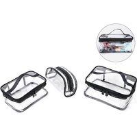 Clear Transparent PVC Zipper Cosmetic Bag Portable Travel Toiletry Wash Makeup Organizer Storage Pouch