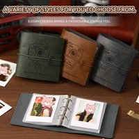 4.3-inch 100 bag PU cover photo album, campus graduation record book, paper material, various colors, compact design