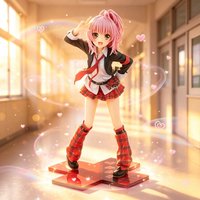 26cm/10,24 Zoll Anime Shugo Chara Figur Hinamori Amu Actionfiguren PVC-Statue Desktop-Sammlermodell Spielzeug Geschenke