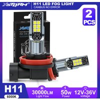 XSTORM H11 LED Fog Lights Canbus H4 H7 9005 9006 LED Fog Headlights 80W 30000LM HB3 HB4 Car LED Light Bulbs 6000k White Beam