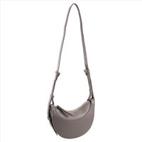 M09K Versatile Casual Crescent Bag Saddle Bag Fashionable Handbag Shoulder Bag Large Capacity Messenger Bag Gray