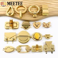 1/2Pcs Gold Metal Turn Twist Lock Buckles Handbag Wallet Decor Snap Clips Clasp Replace Closure Latch Buckle DIY Bag Accessories