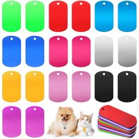 Wholesale 100Pcs Stamping Blanks Aluminum Tags Nameplate Engraving Keychain Crafts Military Tag Dog ID Tags Personalized Signs