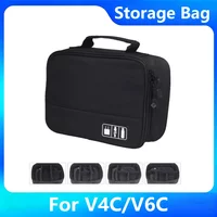 For EJEAS/Vnetphone V4C/V6C Referee Intercom Travel Closet Organizer Case Headset Storage Bag Zipper Accessories Data Cable USB