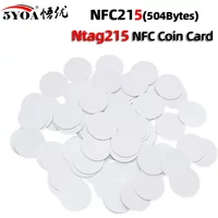 5YOA 50/10/50pcs NFC Ntag215 Ntag213 216 213 Coin TAG Key 13.56MHz 215 Card Label RFID Ultralight Labels 25 mm diameter Round