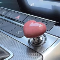 Trendy Heart Ignition Button Cover Car Start Key Decor Ceramic Metal Personalized Design car decoration accessories