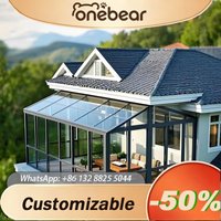 Any Size Custom Aluminum Structure Tempered Glass Sunroom Outdoor Patio Enclosure Kit Four Season Living Room Space Extension