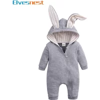 Cartoon Neugeborenen Baby Kleidung Jungen Strampler Langarm Mit Kapuze Zipper Baby Mädchen Strampler Frühling & Herbst Säuglings Kleidung 3-18 monate