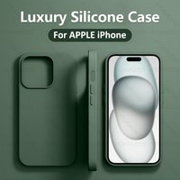 Luxury Liquid Silicone Phone Case for APPLE iPhone 11 13 12 14 15 16 Pro Max Cases for iPhone 17 Pro Shockproof Protector Cover