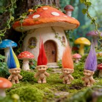 5/10Pcs Mini Troll Dolls Anime Action Figure Colorful Hair Family Members Models Collection Kid Toy for Home Decoration Gift