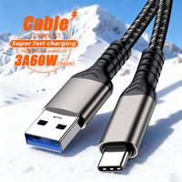 USB3.2 Type C Cable 10Gbps Data Transmission 60W PD 3A Charging Wire For Daily Charging And Stable File Sync Connecting Line