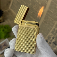 Retro Metal Gas Lighter Diamond Texture Design Premium Cigar Smoking Tools Cigarette Accessories With Custom Engraving Service