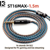 KBEAR ST16MAX earphone Upgraded cable 1.5m 16-strands HIFI 5N OCC wire for PC Gaming and Live Streaming for TB-PRO MK3