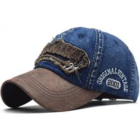 CNTANG Summer Denim Baseball Cap Men's Fashion Embroidered Letter Cotton Caps Snapback Men Outdoor Casual Hip Hop Hat Adjustable