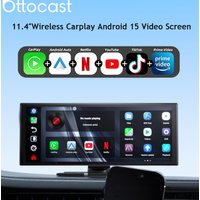 Ottocast Ottoscreen Ai 11.4" Wireless Carplay Android Auto Car Radio Multimedia Video Screen Built-in Netflix YouTube Play store