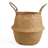 Storage Baskets Straw Wicker Rattan Hanging Flowerpot Seagrass Folding Laundry Clthoes Baskets Garden Plant Basket Home Decor