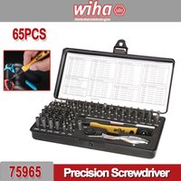 WIHA 65 pièces tournevis de précision Micro jeu d'embouts ESD électricien outil téléphone ordinateur Kit de réparation NO.75965