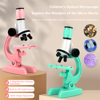 Kids Science Microscope LED Light HD Educational Toy Tool Children Birthday Gift Laboratory Science Experiment